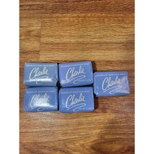 Vintage Lot Of‎ 5 Charlie Revlon Fragrant Body Silk Soap 1.5 Oz NOS